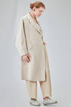 oversize overcoat in doubled cotton, linen and silk knit - BOBOUTIC 