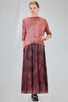 hip-lenght sweater, wide, in linen and cotton knit hand dyed - AVANT TOI 