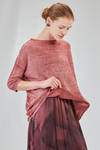 hip-lenght sweater, wide, in linen and cotton knit hand dyed - AVANT TOI 