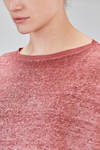 hip-lenght sweater, wide, in linen and cotton knit hand dyed - AVANT TOI 