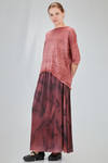 hip-lenght sweater, wide, in linen and cotton knit hand dyed - AVANT TOI 