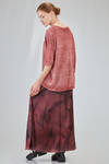 hip-lenght sweater, wide, in linen and cotton knit hand dyed - AVANT TOI 