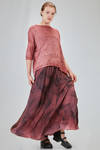 hip-lenght sweater, wide, in linen and cotton knit hand dyed - AVANT TOI 