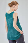long and wide tank top in linen and cotton knit hand dyed - AVANT TOI 