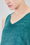 long and wide tank top in linen and cotton knit hand dyed - AVANT TOI 
