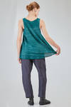 long and wide tank top in linen and cotton knit hand dyed - AVANT TOI 