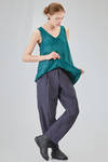 long and wide tank top in linen and cotton knit hand dyed - AVANT TOI 