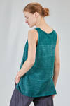 long and wide tank top in linen and cotton knit hand dyed - AVANT TOI 