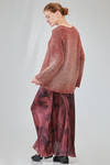 hip-lenght sweater, wide, in cotton and polyamide mouliné knit hand dyed - AVANT TOI 