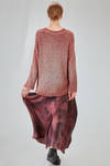 hip-lenght sweater, wide, in cotton and polyamide mouliné knit hand dyed - AVANT TOI 