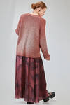 hip-lenght sweater, wide, in cotton and polyamide mouliné knit hand dyed - AVANT TOI 