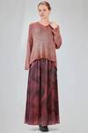 hip-lenght sweater, wide, in cotton and polyamide mouliné knit hand dyed - AVANT TOI 