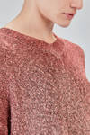 hip-lenght sweater, wide, in cotton and polyamide mouliné knit hand dyed - AVANT TOI 