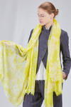long and wide rectangular scarf in light modal and cashmere gauze hand dyed - AVANT TOI 