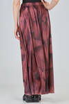long and wide skirt in stretch silk and elastan twill hand dyed - AVANT TOI 