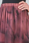 long and wide skirt in stretch silk and elastan twill hand dyed - AVANT TOI 