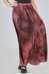 long and wide skirt in stretch silk and elastan twill hand dyed - AVANT TOI 