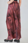 long and wide skirt in stretch silk and elastan twill hand dyed - AVANT TOI 