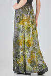 long and wide skirt in linen knit hand dyed with 'posidonia' print - AVANT TOI 
