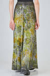 long and wide skirt in linen knit hand dyed with 'posidonia' print - AVANT TOI 
