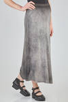 long and straight skirt in micro-modal jersey hand dyed - AVANT TOI 