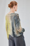 hip-lenght sweater, wide, in hand-knitted shaded silk - F-CASHMERE by FISSORE 