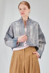 hip-lenght caban, wide, in shaded hemp bourette - F-CASHMERE by FISSORE 