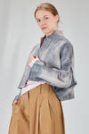 hip-lenght caban, wide, in shaded hemp bourette - F-CASHMERE by FISSORE 