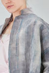 hip-lenght caban, wide, in shaded hemp bourette - F-CASHMERE by FISSORE 