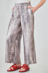 wide trousers in printed silk twill - F-CASHMERE by FISSORE 