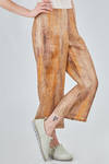 pantalone alla caviglia in tela di lino stampata - F-CASHMERE by FISSORE 