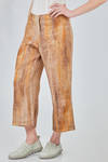 pantalone alla caviglia in tela di lino stampata - F-CASHMERE by FISSORE 