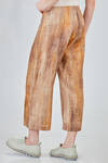 pantalone alla caviglia in tela di lino stampata - F-CASHMERE by FISSORE 