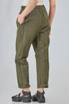 soft trousers in washed linen and cotton crêpe - FORME D' EXPRESSION 