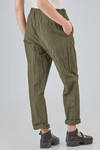 soft trousers in washed linen and cotton crêpe - FORME D' EXPRESSION 
