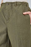 soft trousers in washed linen and cotton crêpe - FORME D' EXPRESSION 