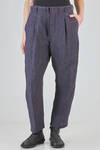 soft trousers in flamed washed linen canvas - FORME D' EXPRESSION 