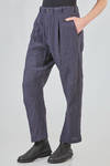 soft trousers in flamed washed linen canvas - FORME D' EXPRESSION 