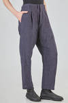 soft trousers in flamed washed linen canvas - FORME D' EXPRESSION 