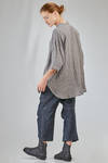 camicia lunga e ampia in tela fiammata di lino lavato - FORME D' EXPRESSION 