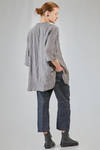 camicia lunga e ampia in tela fiammata di lino lavato - FORME D' EXPRESSION 