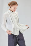 camicia al fianco, svasata, in seersucker lavato di lino, cotone e cupro - FORME D' EXPRESSION 