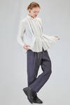 camicia al fianco, svasata, in seersucker lavato di lino, cotone e cupro - FORME D' EXPRESSION 