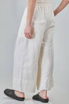 wide trousers in washed linen and silk shantung - GILDA MIDANI 