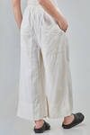wide trousers in washed linen and silk shantung - GILDA MIDANI 