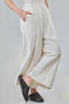 wide trousers in washed linen and silk shantung - GILDA MIDANI 