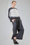 short t-shirt, slightly flared, in flamed and hand dyed cotton jersey - GILDA MIDANI 