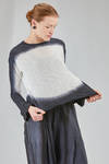 short t-shirt, slightly flared, in flamed and hand dyed cotton jersey - GILDA MIDANI 