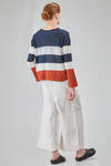 short t-shirt, slightly flared, in flamed and hand dyed cotton jersey - GILDA MIDANI 