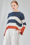 short t-shirt, slightly flared, in flamed and hand dyed cotton jersey - GILDA MIDANI 
